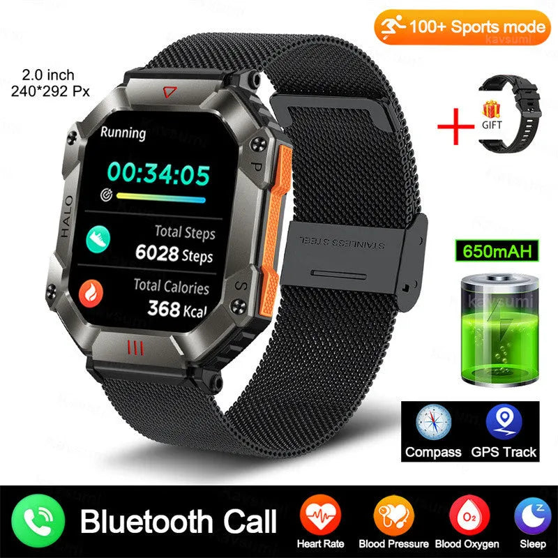 Android smart watch for women with GPS, on wrist showing titanium alloy case and optional leather strap.