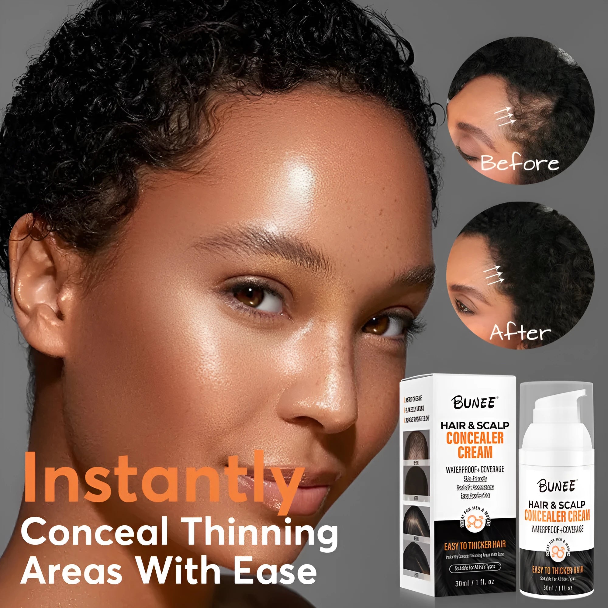 30 ml tube of scalp concealer pomade for covering thinning hair and bald patches.