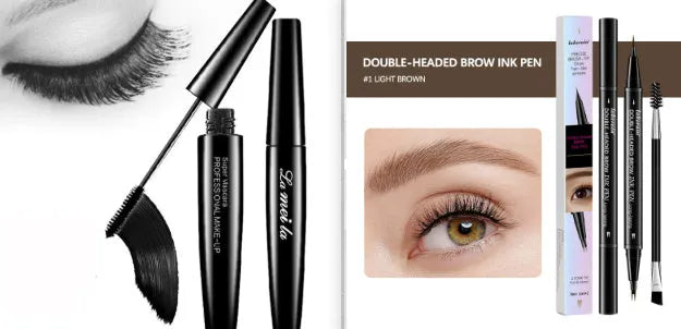 Thick waterproof mascara in black with intense colour and smudge-proof long-lasting formula