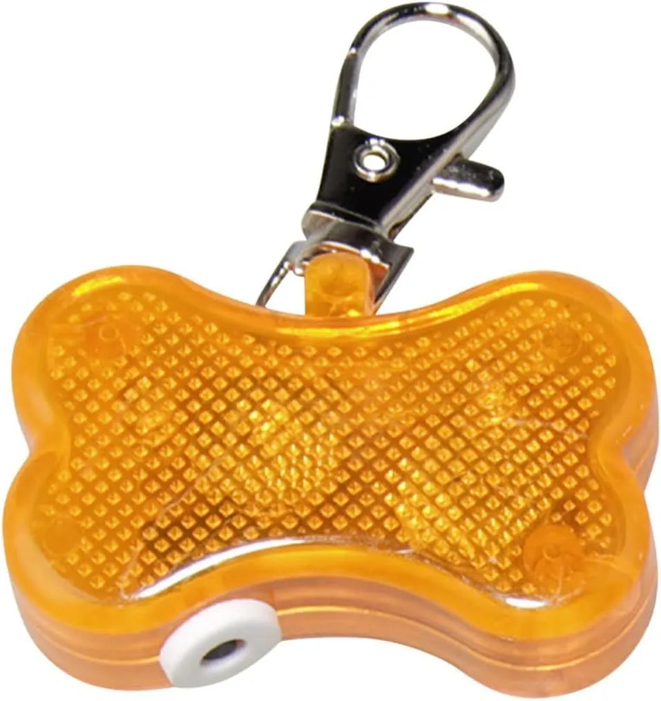 Pet LED luminous bone pendant for cat dog collars in six colour options
