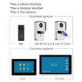 10-inch HD video intercom doorbell system with outdoor camera and indoor monitor unit.