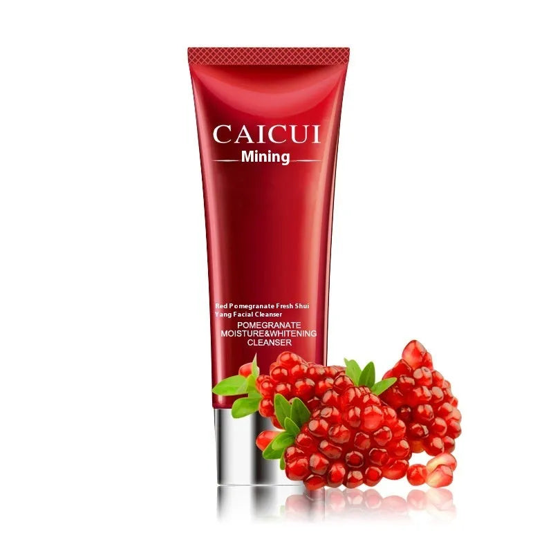 Pomegranate moisturising skincare set red packaging face wash toner lotion facial cream