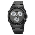 Unisex digital sports watch with camouflage pattern, resin mirror, and TPU strap showing 50m waterproof rating