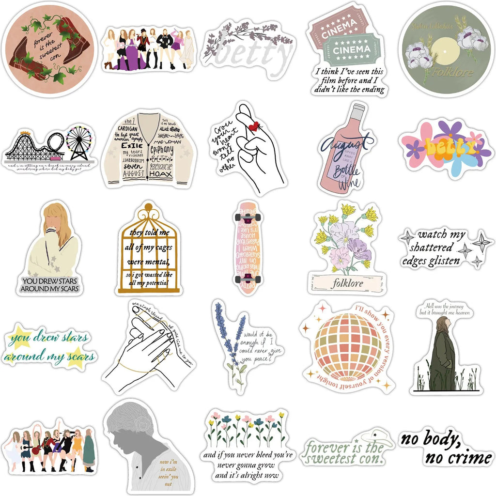 Graffiti cartoon pattern waterproof adhesive stickers for luggage and notebooks