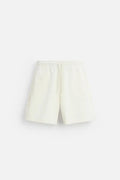 Loose double-sided cloth texture short sleeve top and matching shorts set in polyester