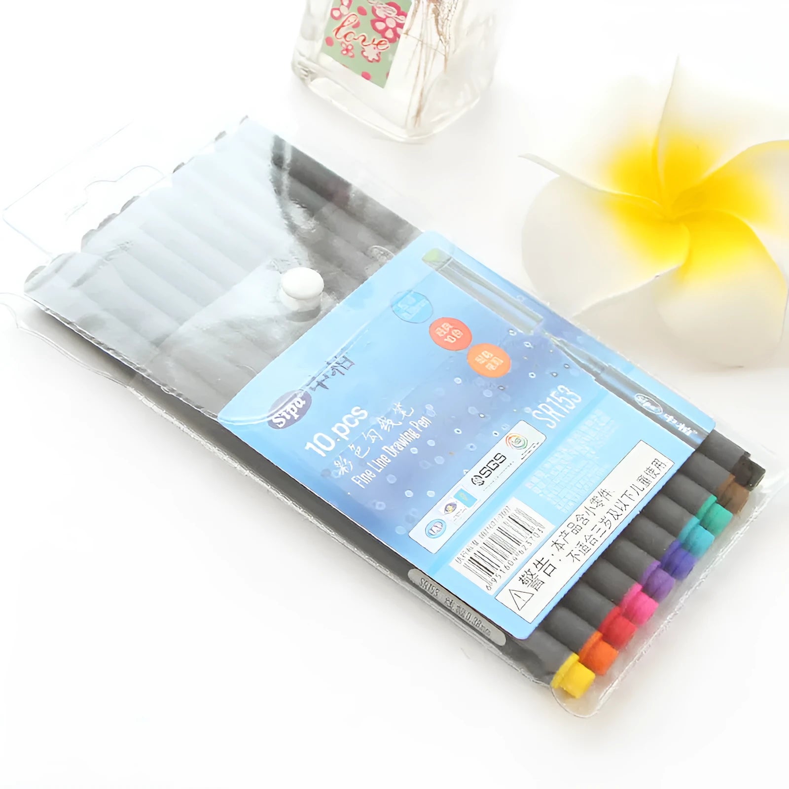 Ten 0.38mm stroke syringe drawing pens for technical architecture and design work