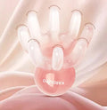Pink octopus-shaped natural resin massage comb for facial and head massage with storage bag
