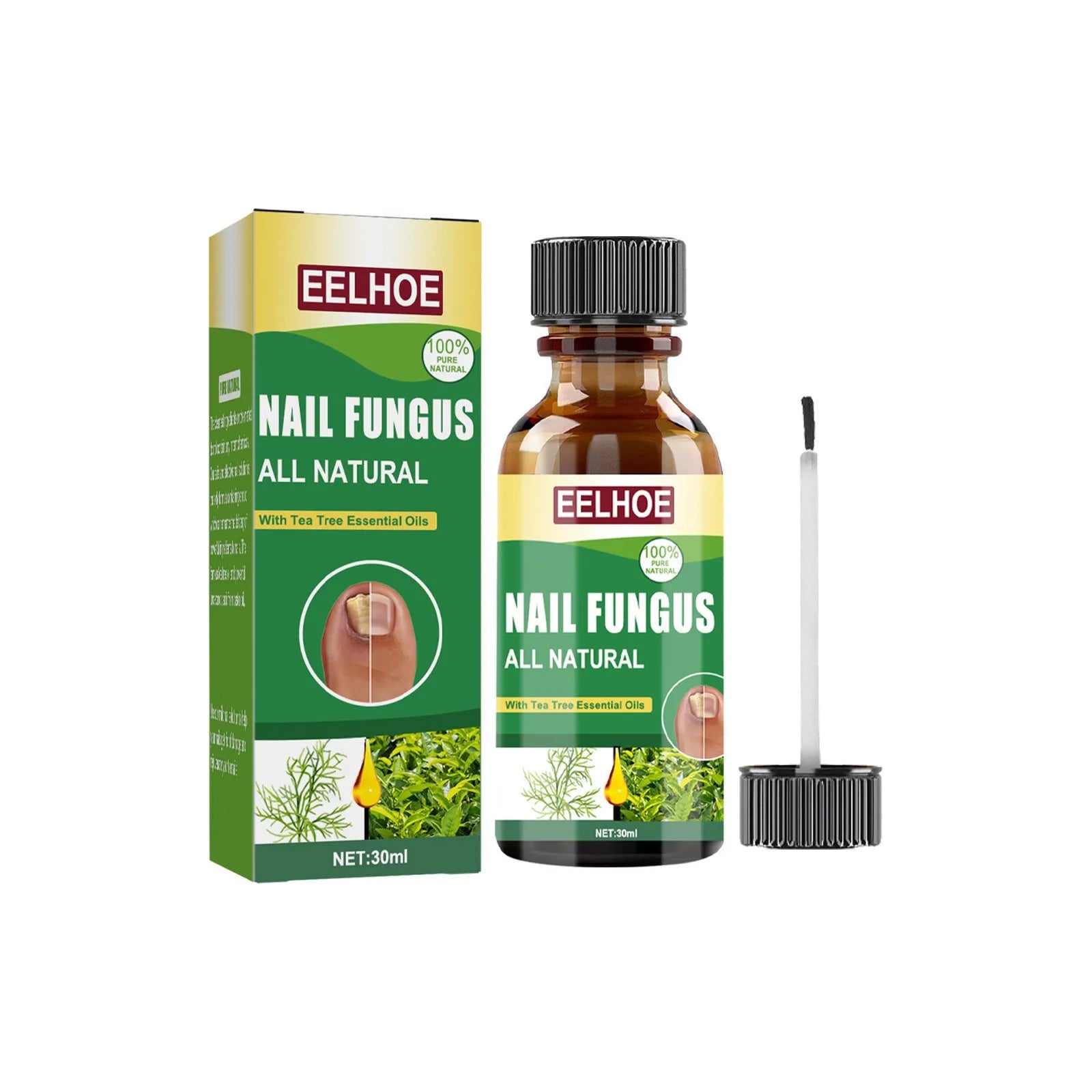 30ml tea tree oil foot nail repair fluid bottle for hand and foot nail care