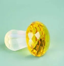 Colourful mushroom-shaped crystal decoration in modern simplicity style, 40mm by 53mm.