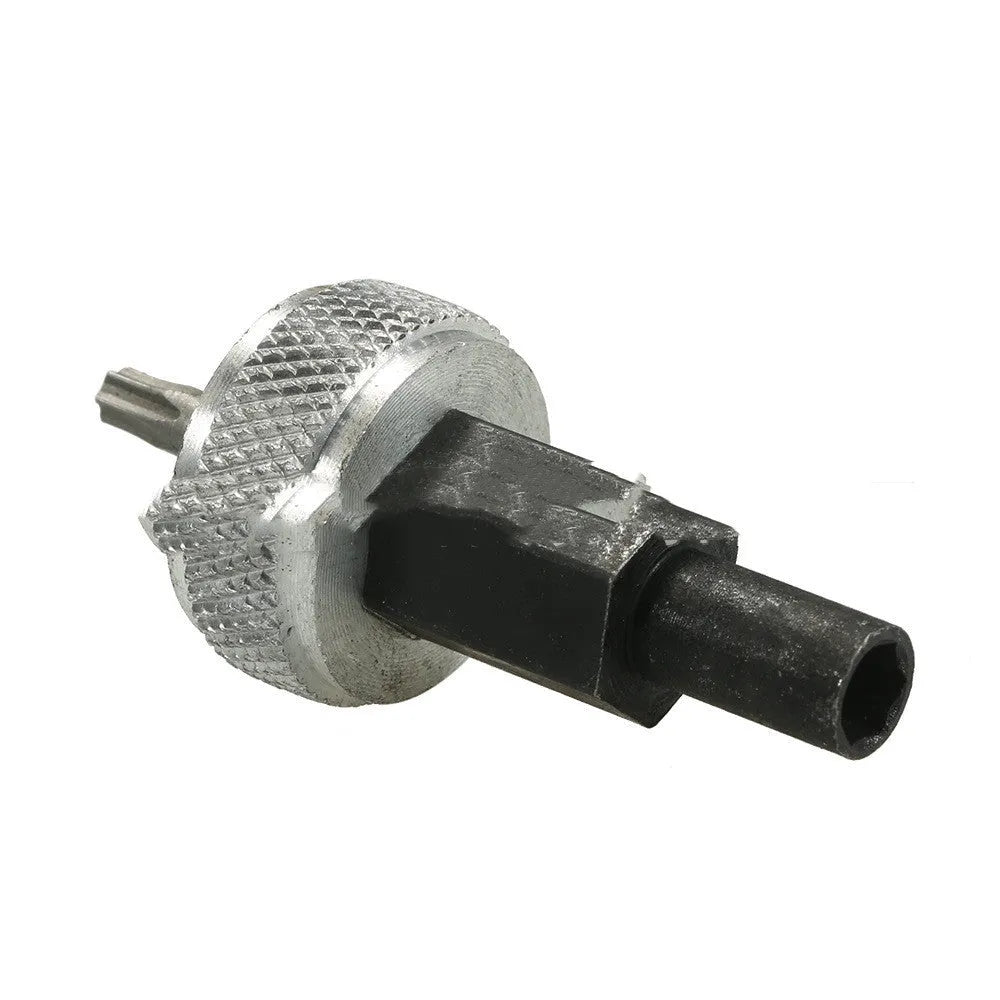 Carbon steel ignition module wrench with knurled aluminium knobs for distributor block mounting