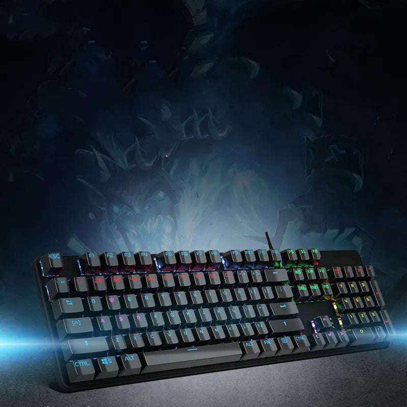 AOC GK410 mechanical keyboard with metal construction and backlit keys for desktop computers