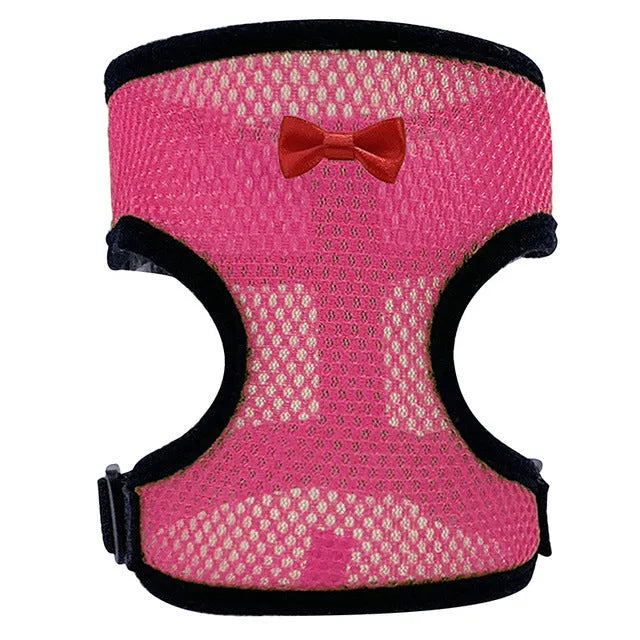 Adjustable poultry vest harness for chickens ducks in black with matching collar bow and 110 cm traction rope