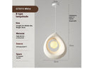 Retro style pendant chandelier with milky white lampshade for dining room or living room