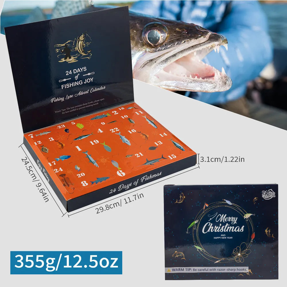 24-piece metal fishing lure blind box set in 01 style colour for bog fishing