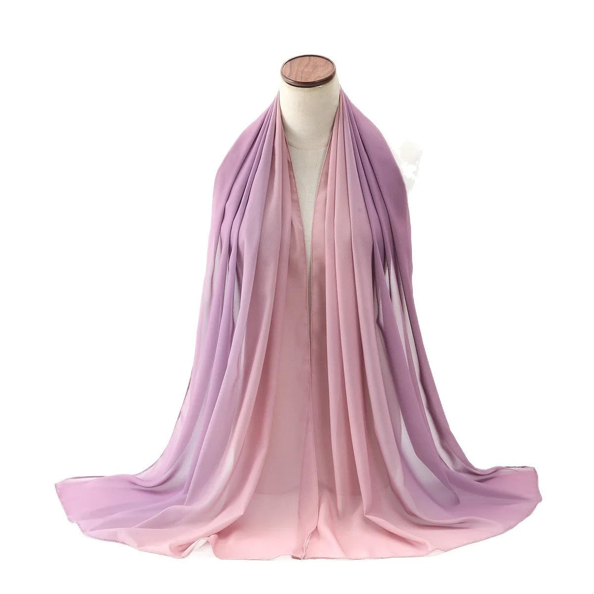 Breathable soft chiffon scarf for women 175cm long polyester fibre summer colour options