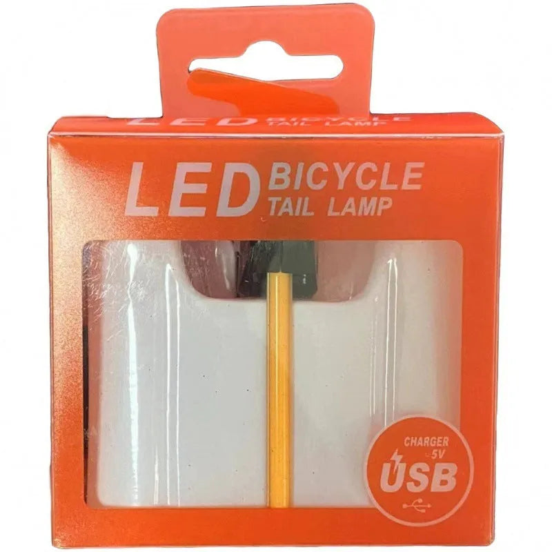Waterproof USB charging cycle taillight in yellow for night riding safety