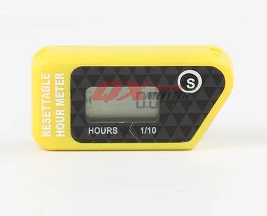 Black waterproof LCD maintenance timer for ATV motorcycle marine and garden equipment servicing
