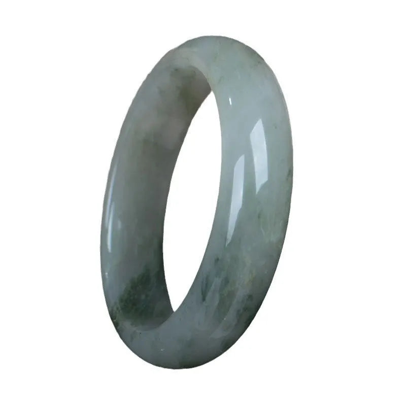 Natural Jinsi jade round bangle bracelet in Chinese style, polished surface