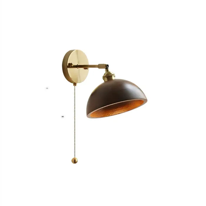 Inn Niche Nordic bedroom wall lamp in walnut colour with warm light source