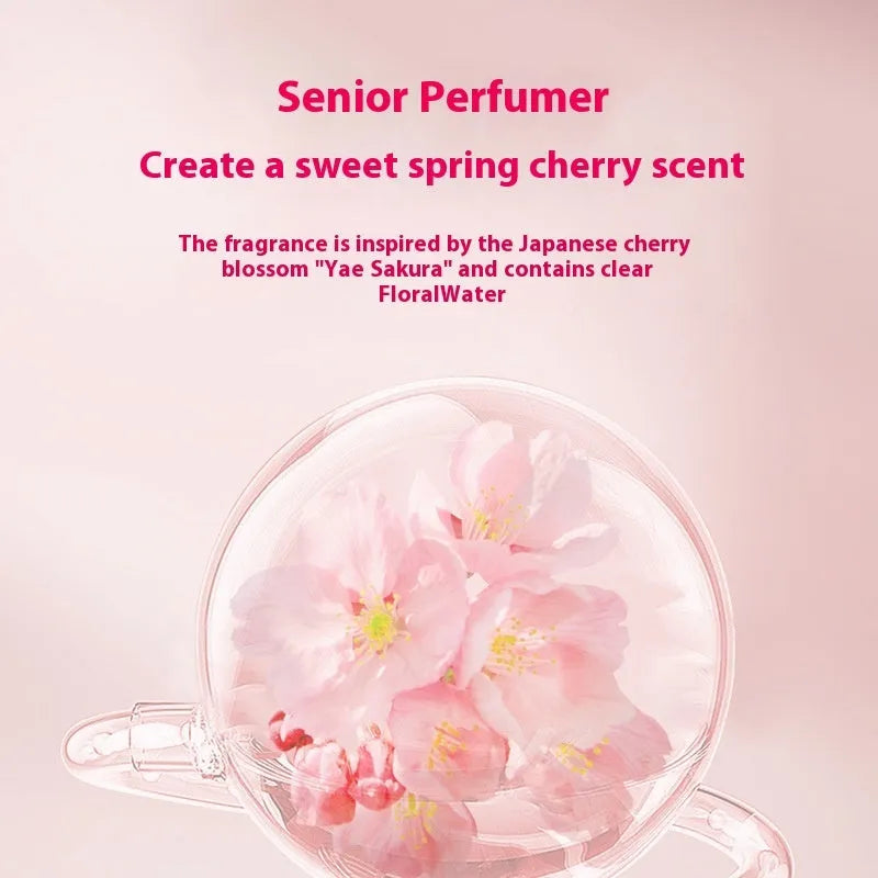 Sakura shampoo, conditioner, and shower gel set in three 500ml bottles