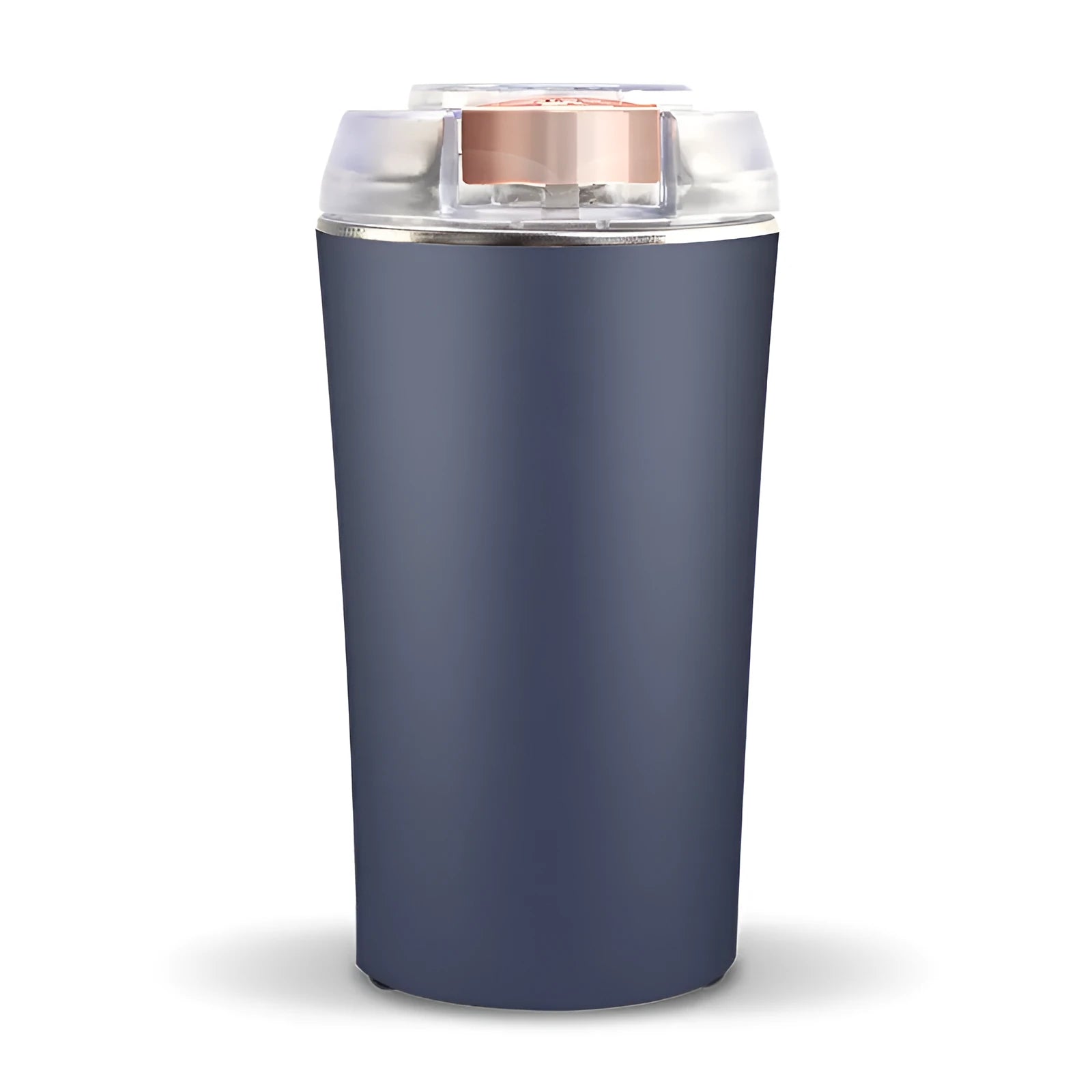 Blue mini electric flour mill and spice grinder with stainless steel construction