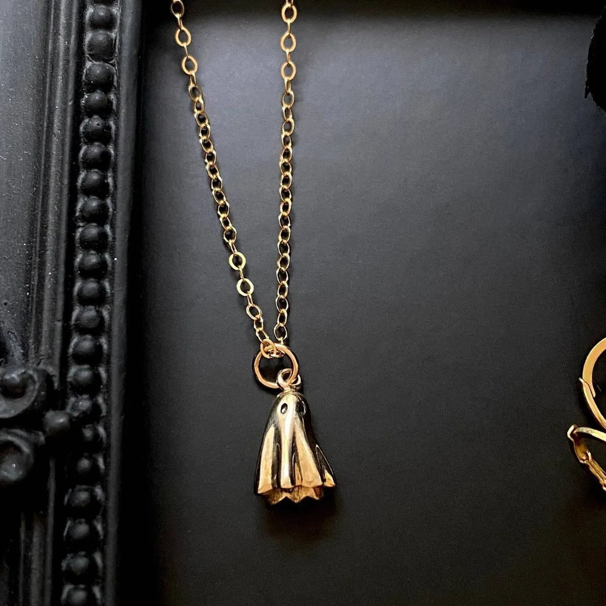 Ghost pendant necklace with titanium steel pendant on stainless steel chain