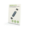 Compact aluminium alloy CF SD TF three-in-one USB card reader on a white background