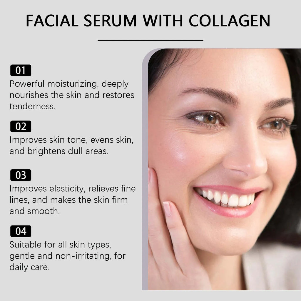 50ml collagen facial fluid with nicotinamide and glycerol in a bottle