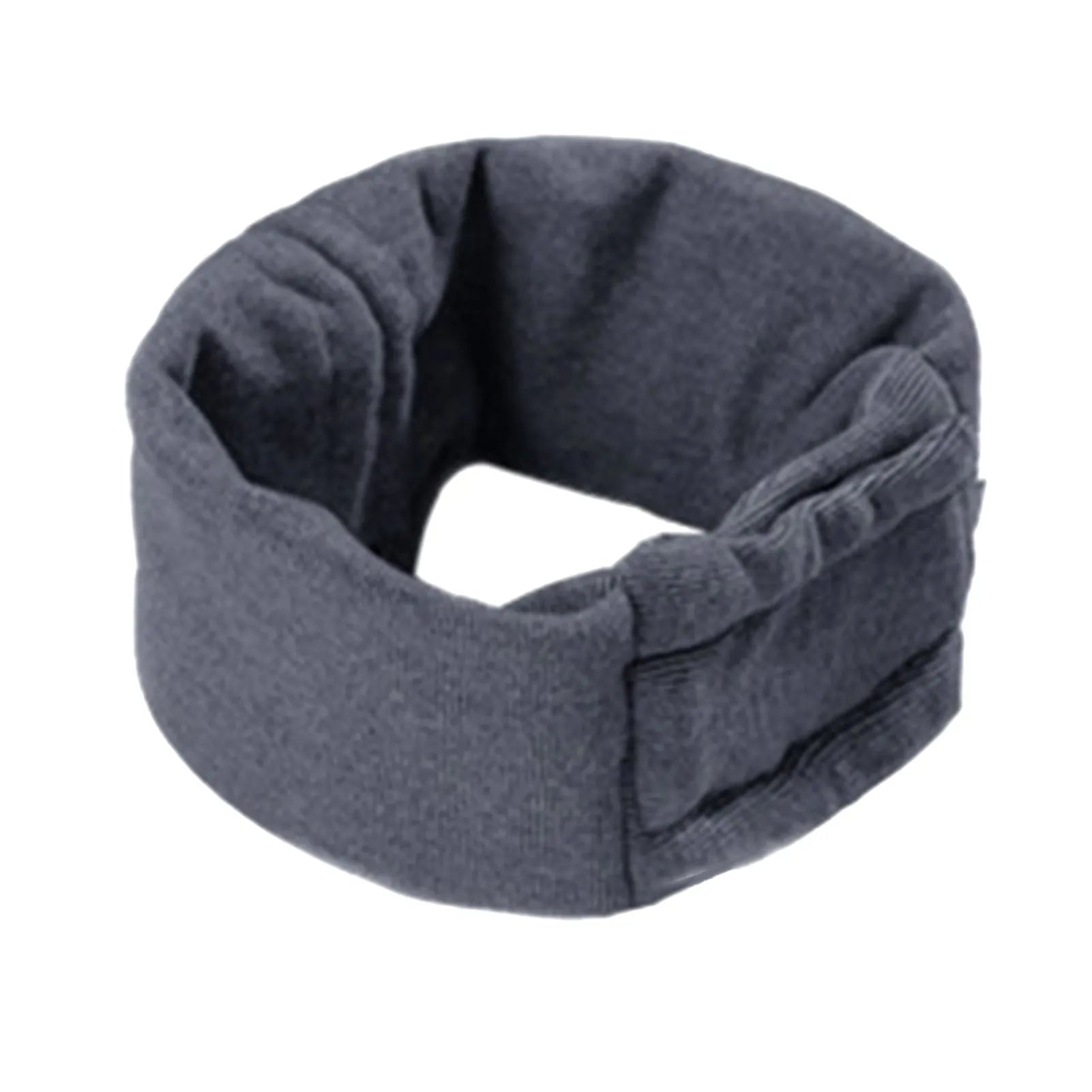 Black dog calming hoodie with ear muffs and closure, sized for medium dogs