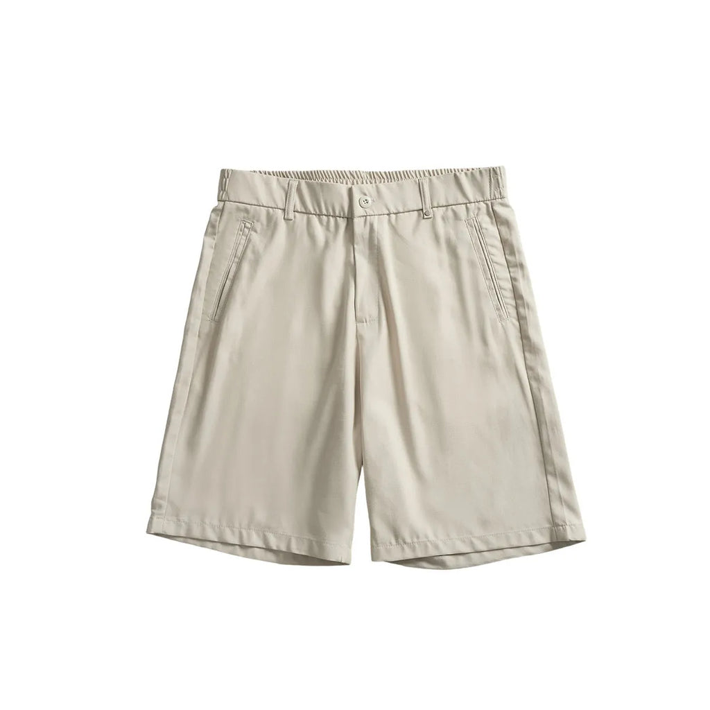 Men's lyocell casual shorts in dark gray, cotton blend, loose fit, summer wear