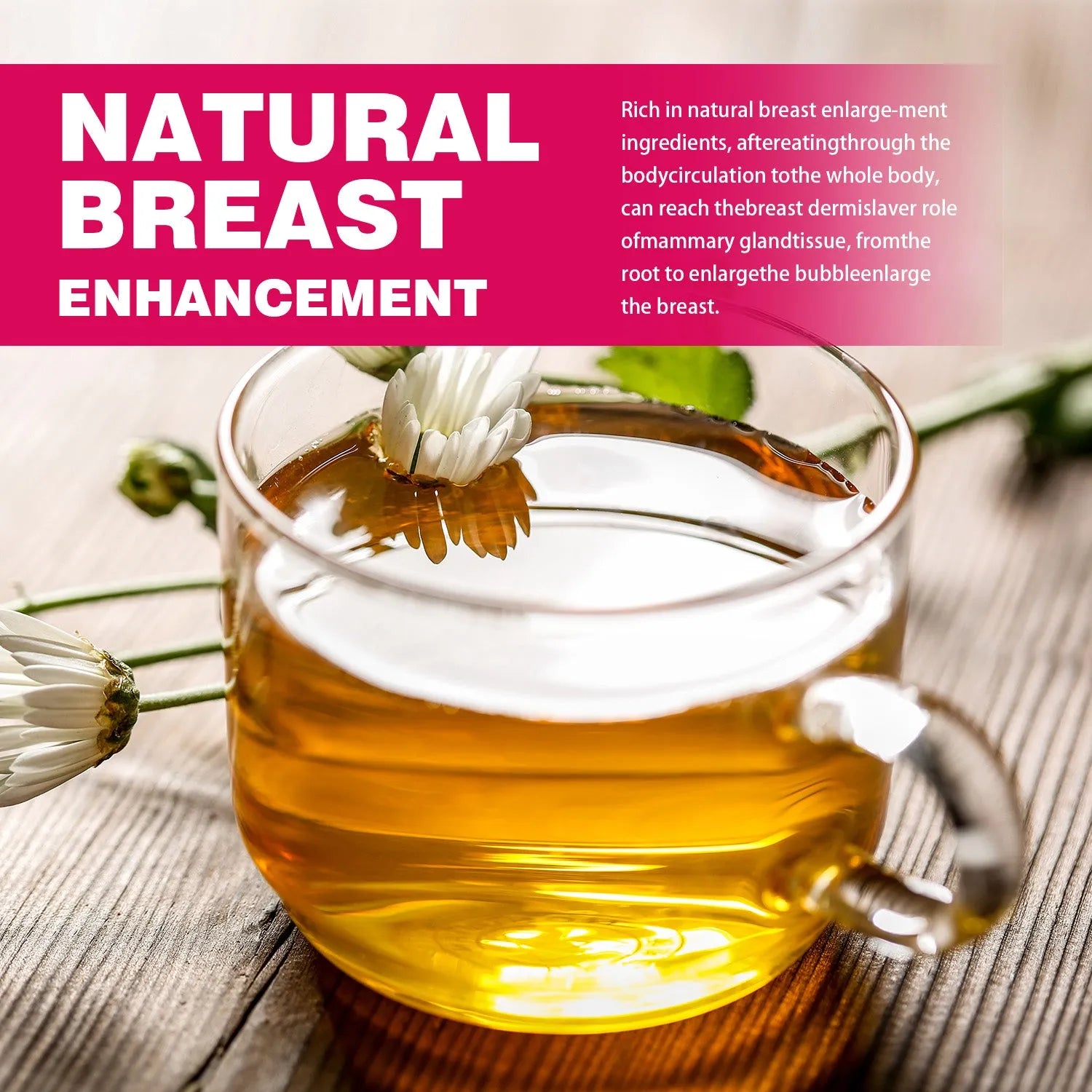 Private label breast enhancement tea bags by BIYODE, 30 herbal supplement tea bags per box, custom formula OEM ODM