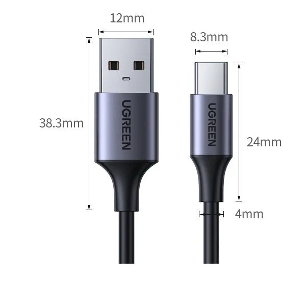 Lvlian 1m black USB data cable with straight head for mobile phone and tablet charging