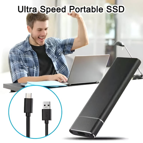 6TB high-speed SSD mobile hard disk with metal shell in multiple colour options
