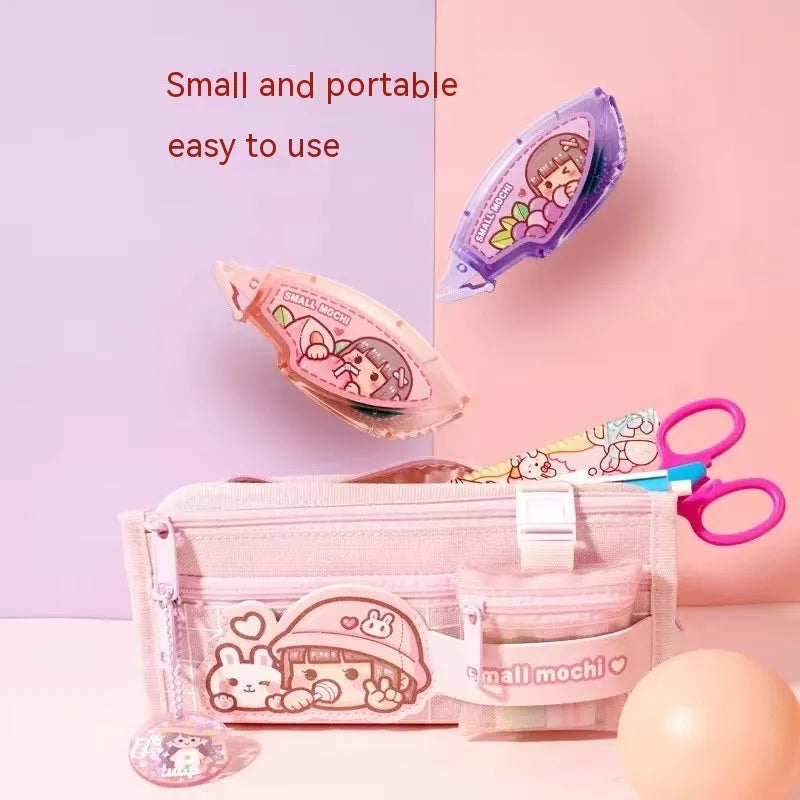 Hand account dotting glue dispenser in peach juice colour on a card pack