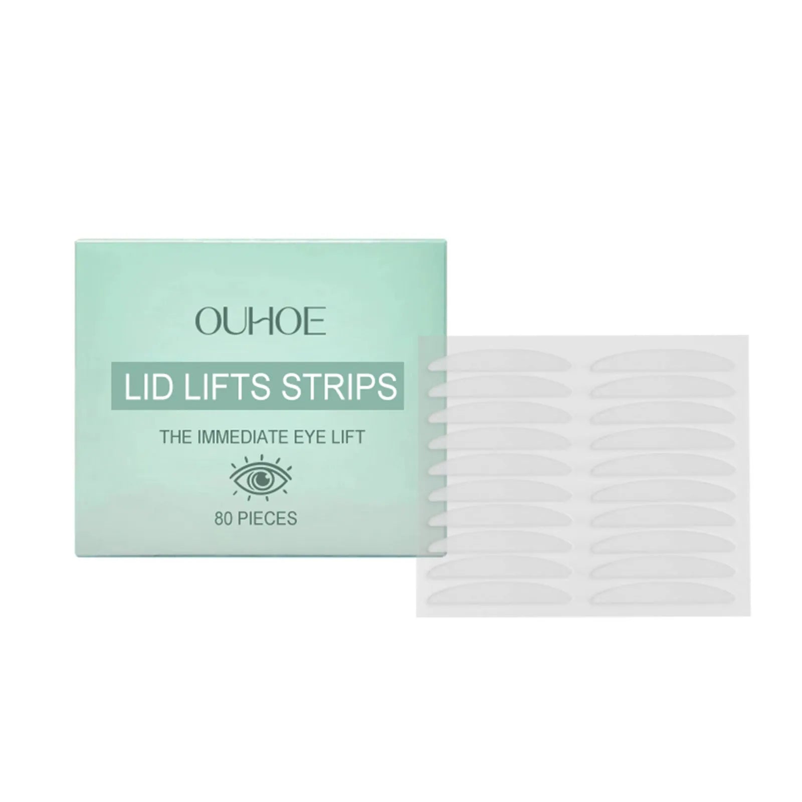 80-piece Bright Eyes eyelid sticker with hyaluronic acid and collagen in transparent design