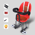 Front baby safety seat for electric scooters with high carbon steel frame in black, red or white