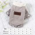 Lambswool-lined dog vest for autumn and winter warmth in grey or pink