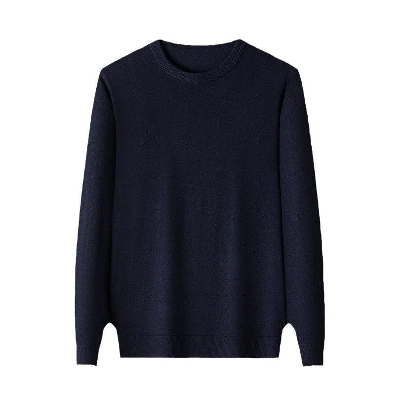 Men's fine yarn heavy sweater in light blue – pullover style for autumn winter – size M to 4XL