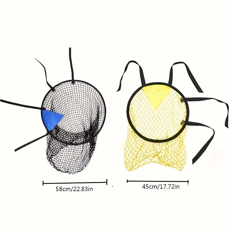 Portable soccer training goal net with aluminium frame in yellow colour option set up for practice