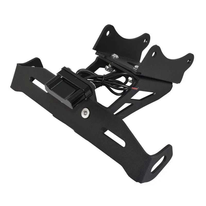 Black aluminium alloy Honda motorcycle rear license plate holder with short tail design