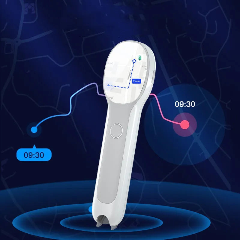 White Universal Reading Pen Basic Edition for English learning and translation, with USB cable.