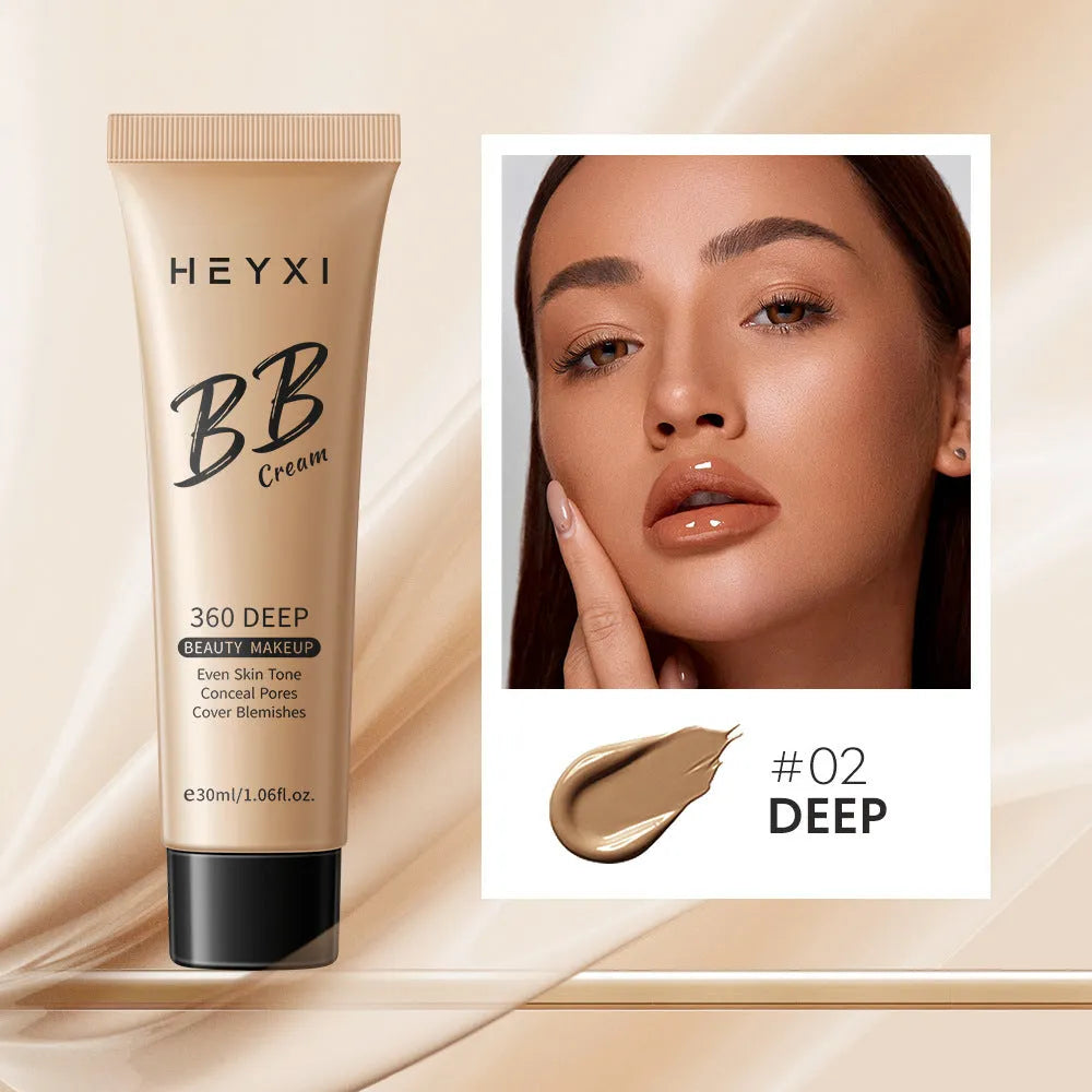 Waterproof BB cream in four shade colours 01 02 03 04 for universal skin types