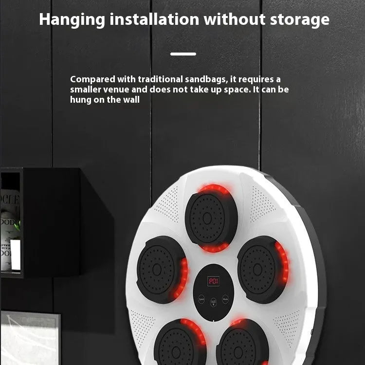Smart boxing trainer wall-mounted with ABS material and black colour option for fitness and self-defence training