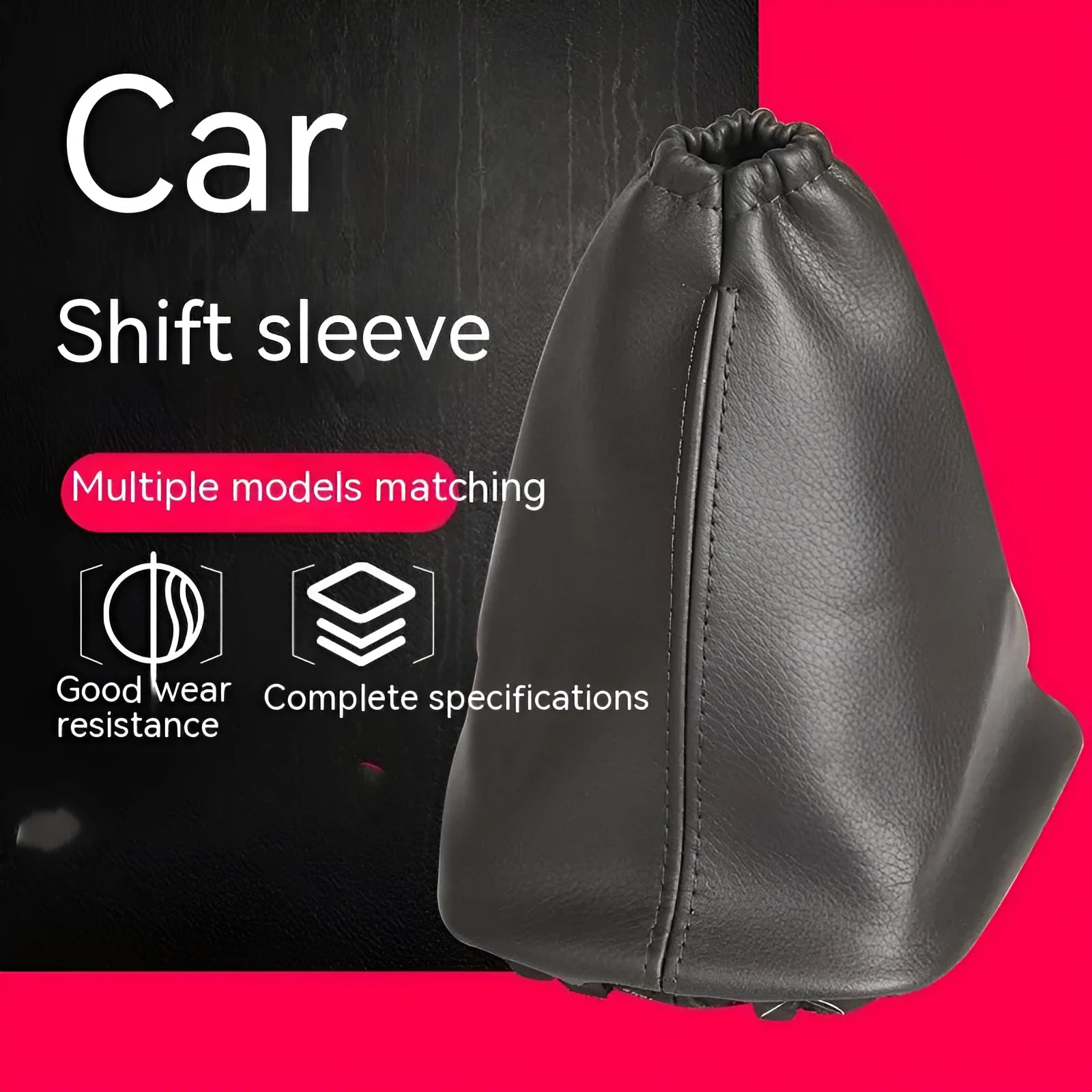 Black leather dust cover for Toyota Corolla gear shift lever.