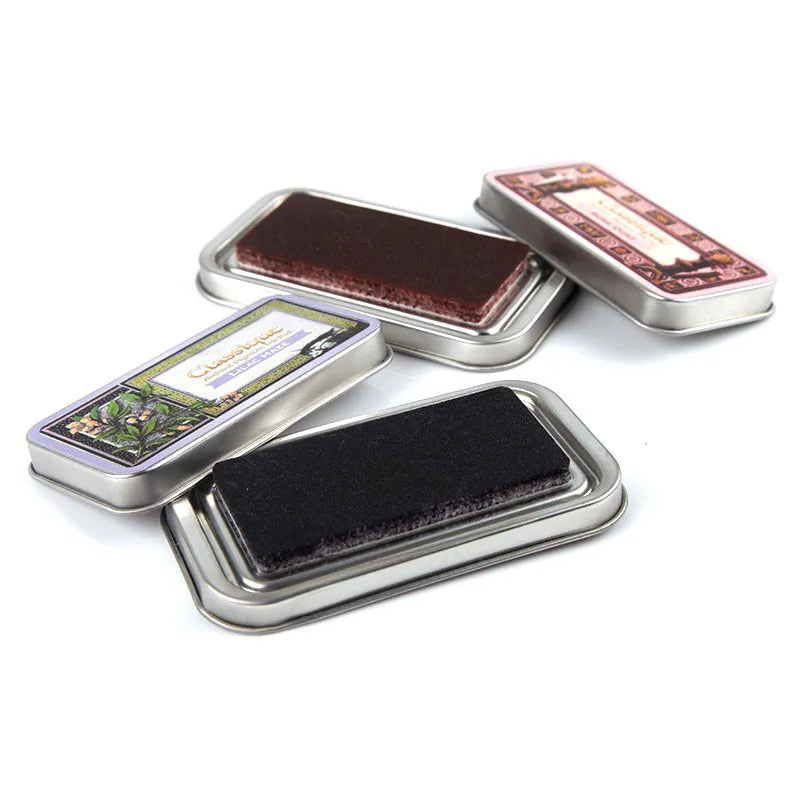 Rectangular oily ink pad for rubber stamps in five colour options
