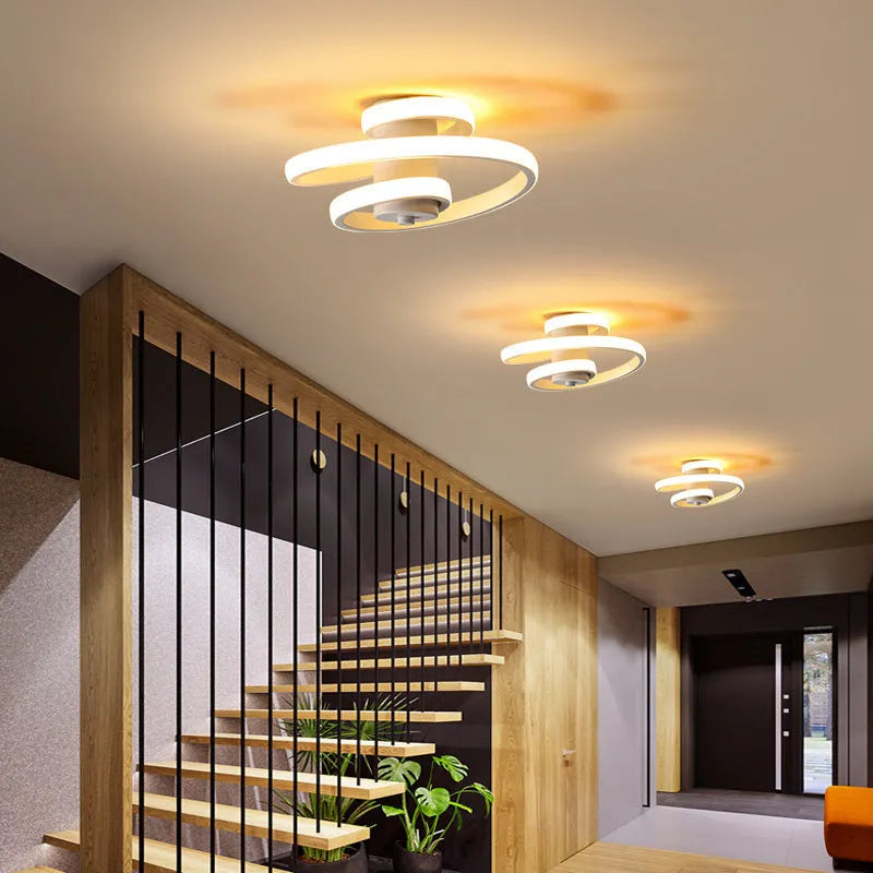 LED corridor ceiling light with silicone shade, rectangular bay window shape, white frame