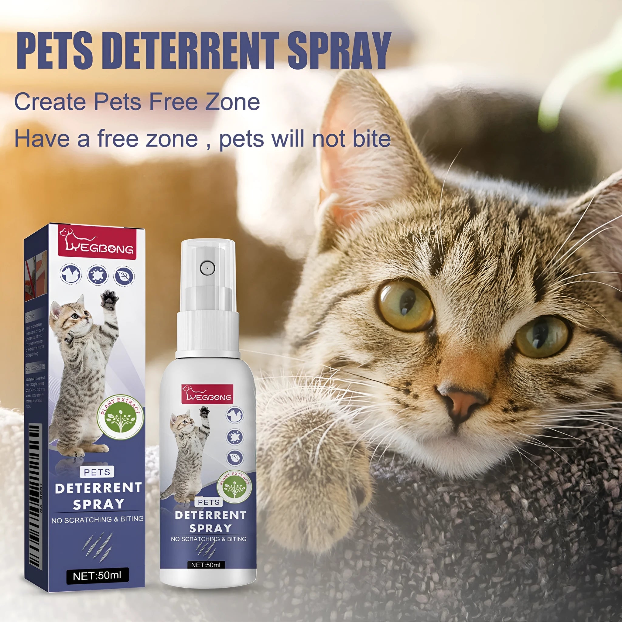 50ml restricted area spray for cats and dogs scratching deterrent in box