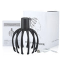 Octopus electric head massage tingler with multi-claw TPE attachment in black rechargeable variant