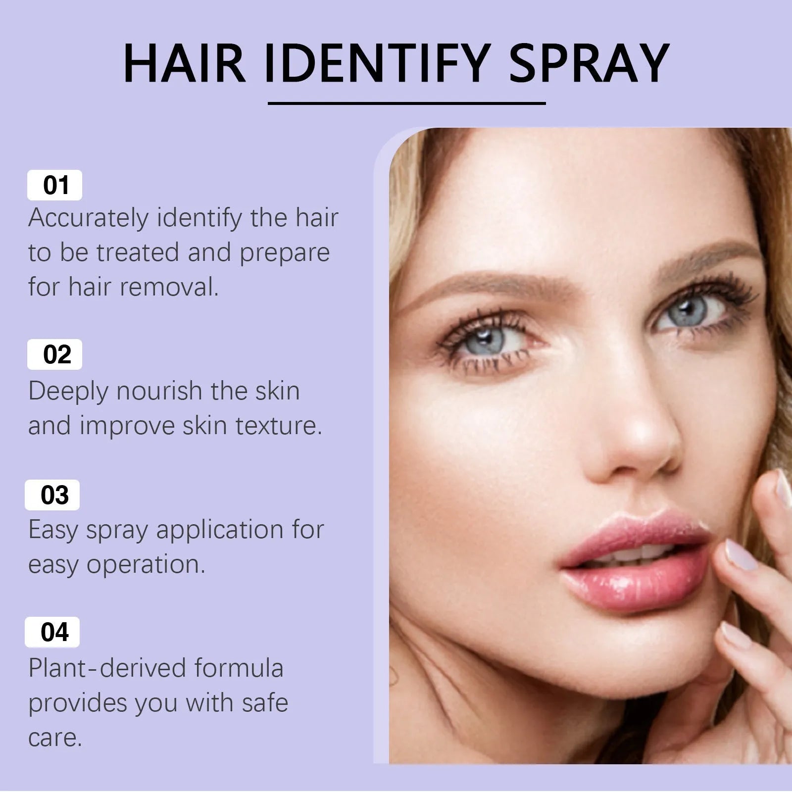 Portable home non irritating hair removal spray set 120ml with plant extracts