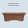 Purple sand rectangular flowerpot with double pumping angle design in modern minimalist style